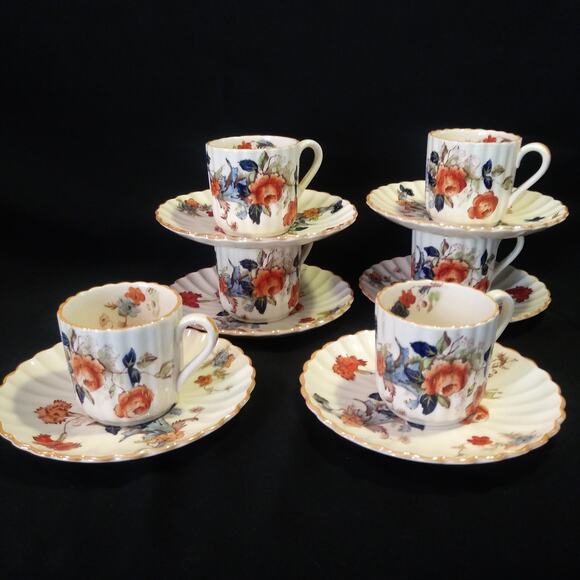 6 Copeland Spode Old Clovelly Cup n Saucer Sets Older Backstamp - Picture 1 of 16